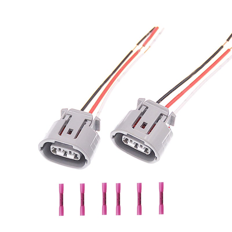 2Pcs Connector 3Way 3 pin Replacement for Car Alternator Plug Connector 9098011349